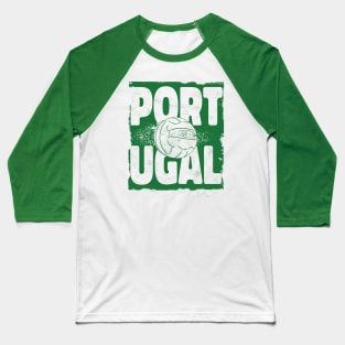 Vintage Portuguese Football // Retro Portugal Soccer Baseball T-Shirt